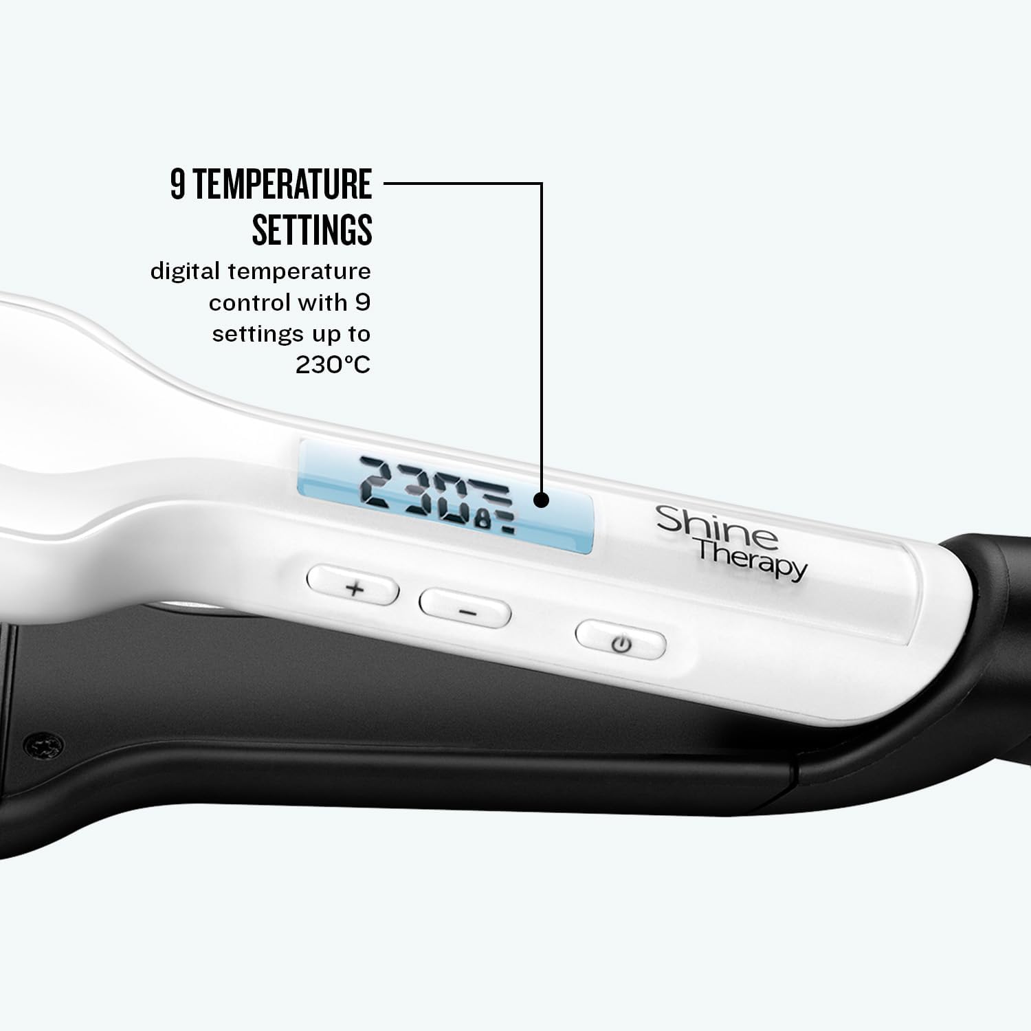 REMINGTON SHINE THERAPY Wide Plate Ceramic Hair Straighteners for Longer Thicker Hair with Morrocan Argan Oil - S8550